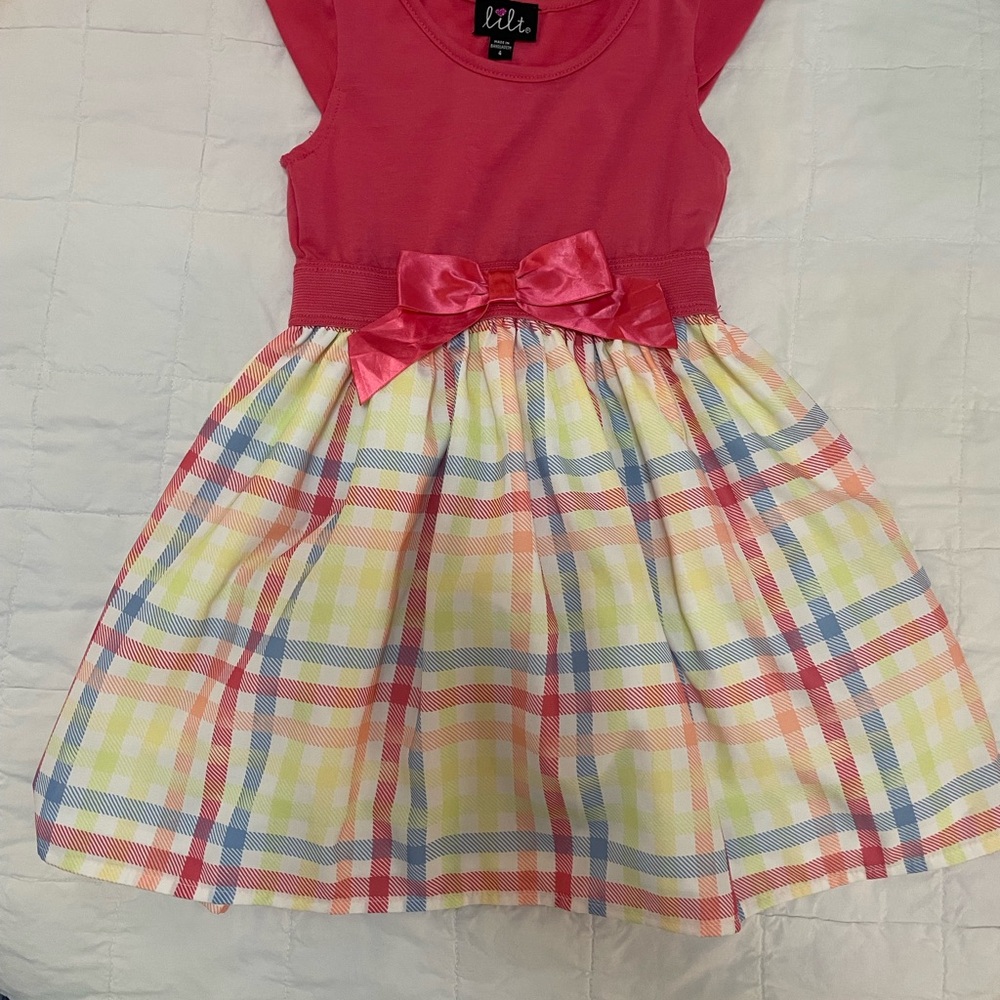 Lilt Pink Cap Sleeve Girls Dress
